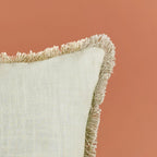 Fringe Cotton Cushion Cover Set Of 2 Green Nestasia