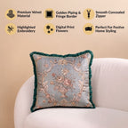 Fringed Fanstasy Embroidered Cushion Cover 40x40cm Nestasia