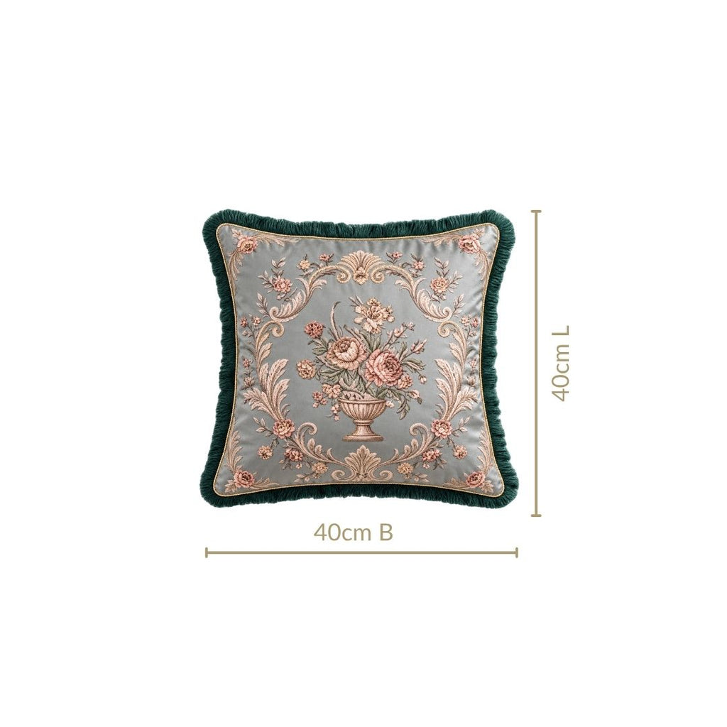 Fringed Fanstasy Embroidered Cushion Cover 40x40cm Nestasia