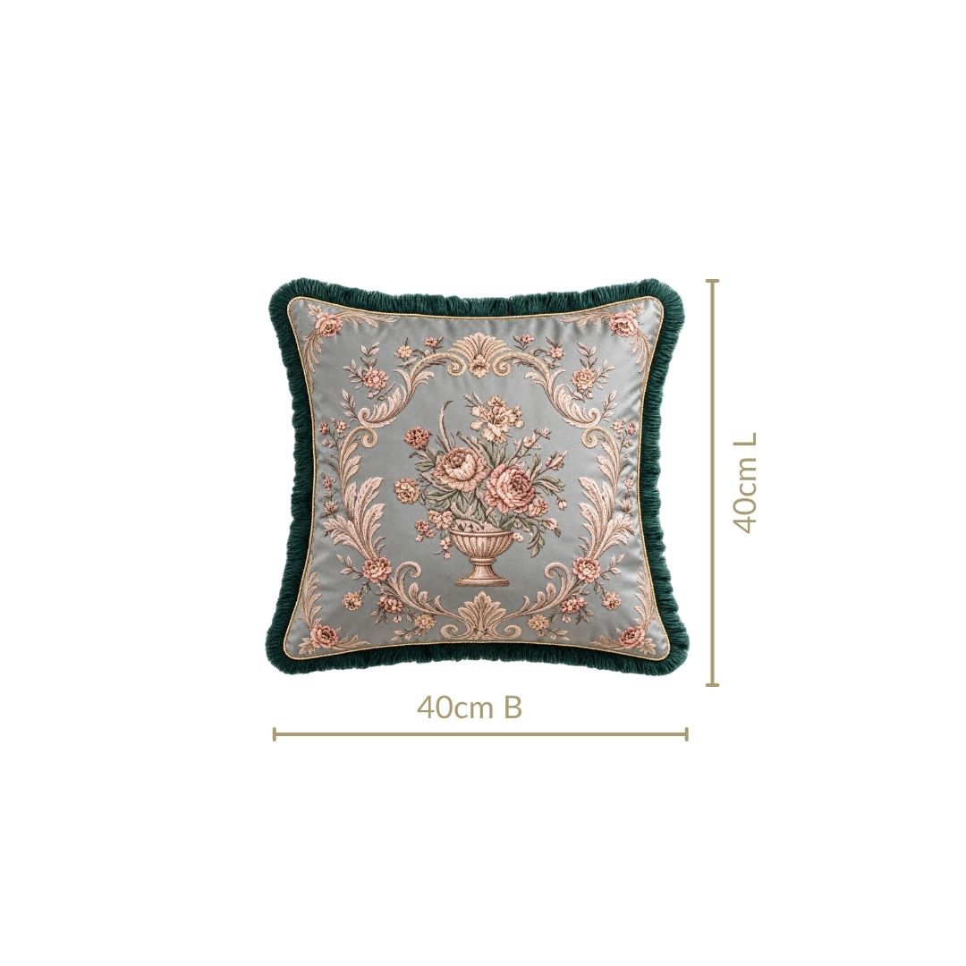 Fringed Fanstasy Embroidered Cushion Cover 40x40cm Nestasia