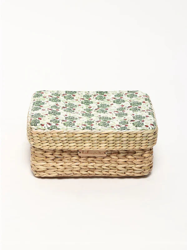 Handmade Seagrass Lid Box for Wardrobe & Accessories