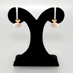 Oval Front Back Drop Earrings White Nestasia