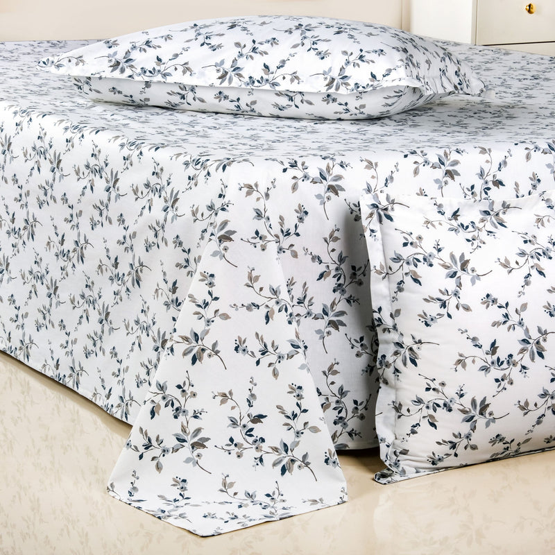 Frostbloom Pure Cotton King Size Bedding Set 275x275cm Nestasia
