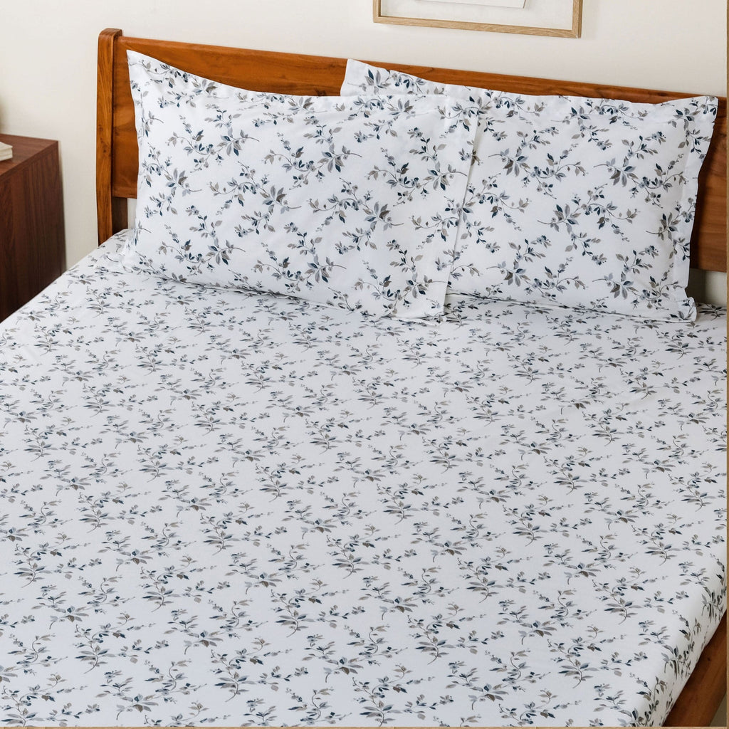 Frostbloom Pure Cotton King Size Bedding Set 275x275cm Nestasia