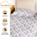 Frostbloom Pure Cotton King Size Bedding Set 275x275cm Nestasia