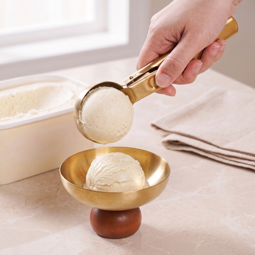 Gold Stainless Steel Ice Cream Scoop Nestasia