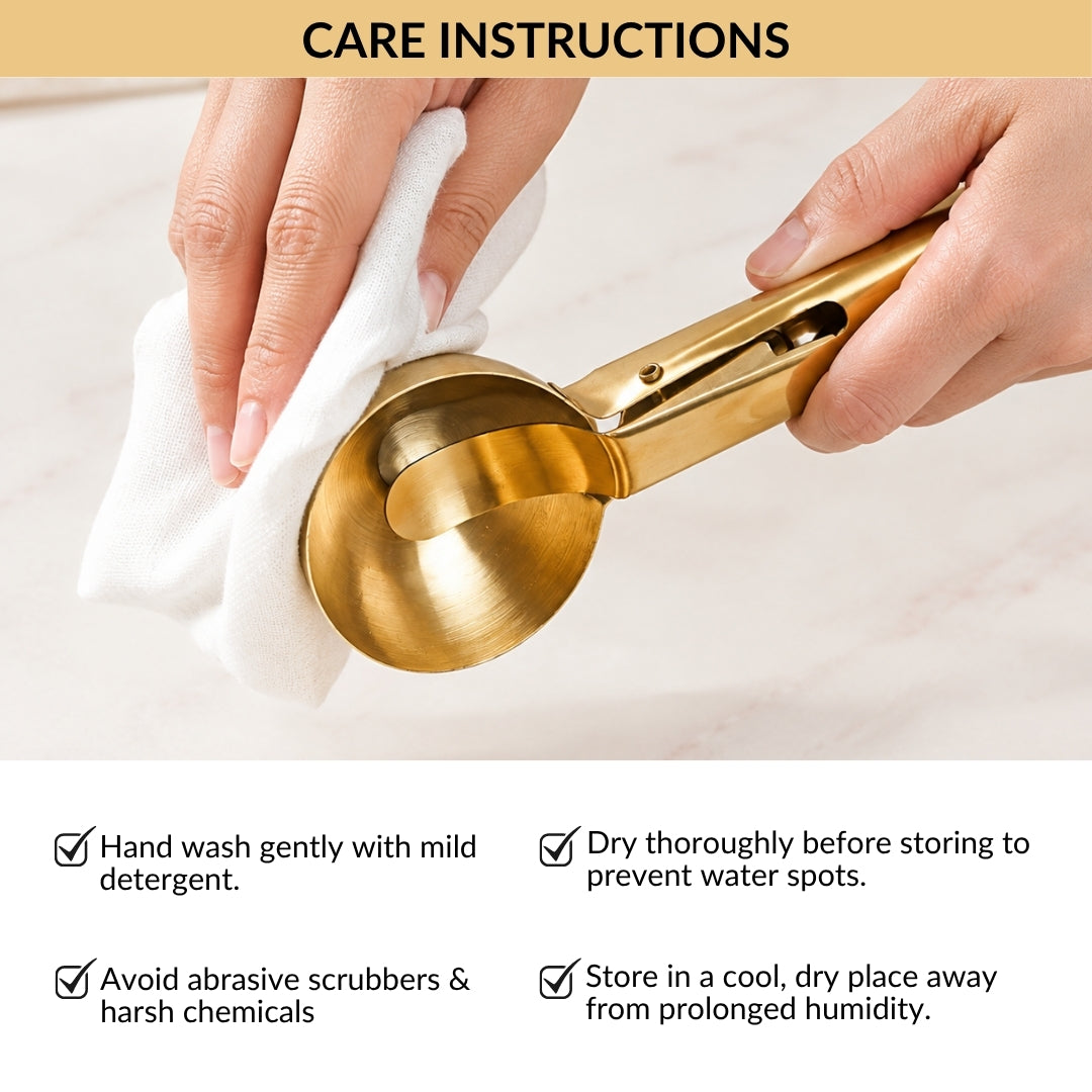 Gold Stainless Steel Ice Cream Scoop Nestasia