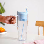 Citrify Transparent Fruit Infuser Water Bottle With Handle Ice Blue 1210ml Nestasia