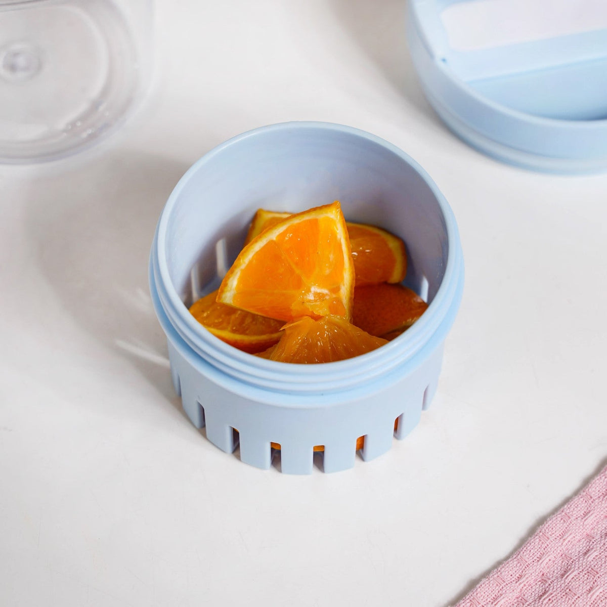Citrify Transparent Fruit Infuser Water Bottle With Handle Ice Blue 1210ml Nestasia