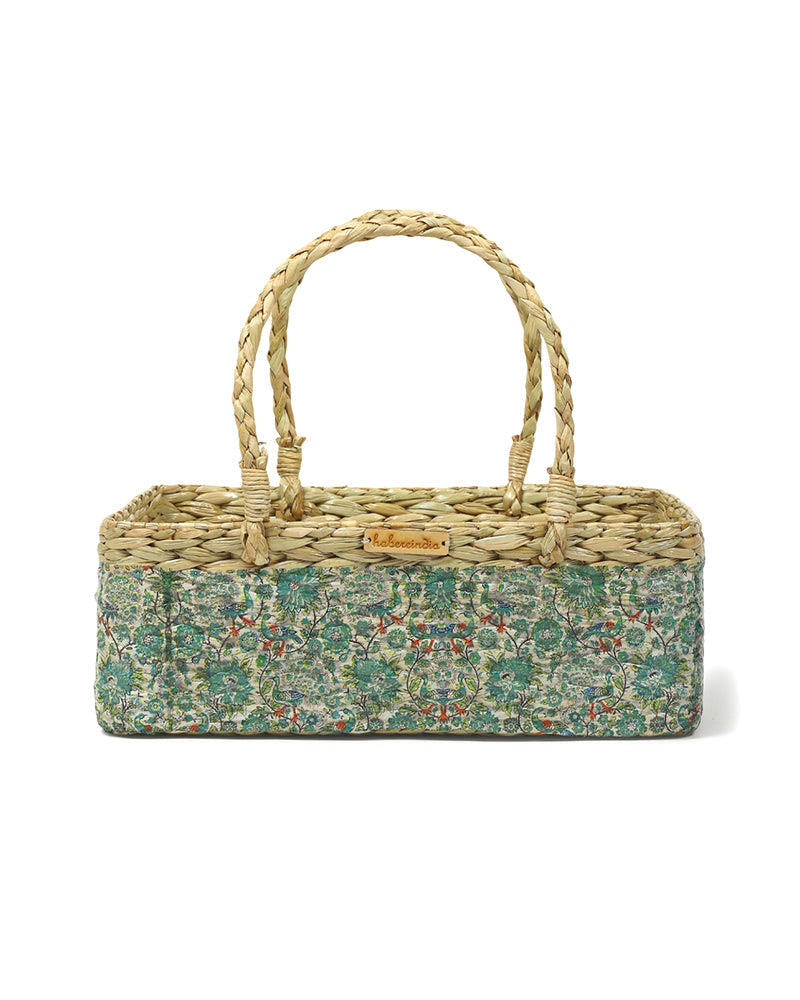 Handwoven Seagrass Hamper Basket for Fruits, Gifts, and Home Decoration