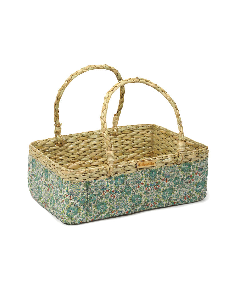 Handwoven Seagrass Hamper Basket for Fruits, Gifts, and Home Decoration