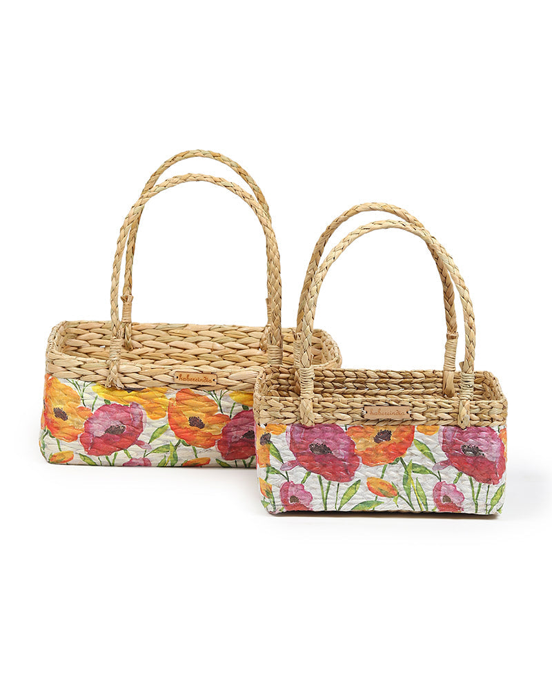 Eco-Friendly Seagrass Basket for Fruits, Gift Hampers, and Home Decor