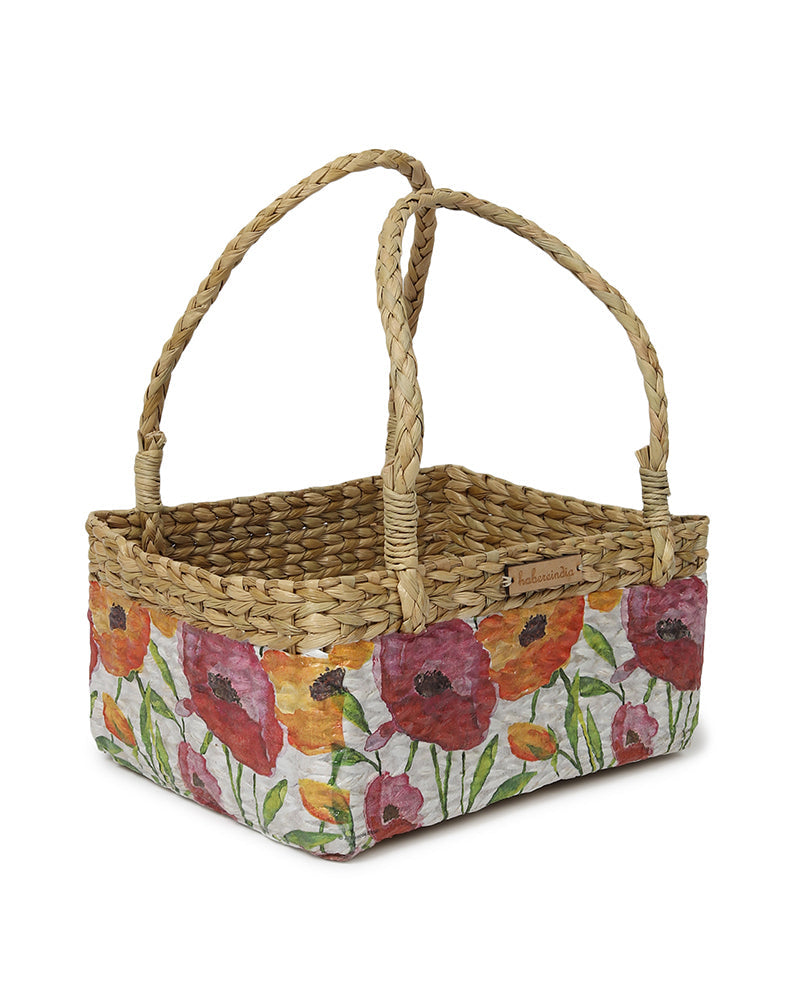 Eco-Friendly Seagrass Basket for Fruits, Gift Hampers, and Home Decor