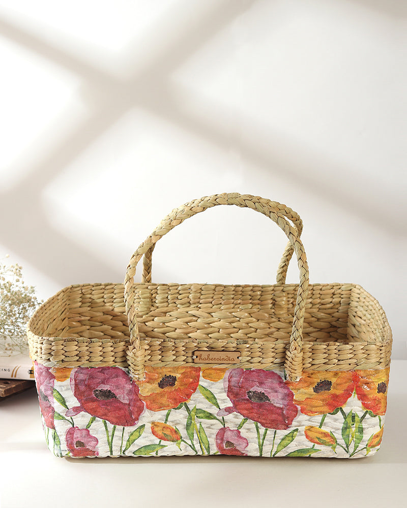 Eco-Friendly Seagrass Basket for Fruits, Gift Hampers, and Home Decor