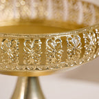 Decorative Fruit Bowl With Stand Gold Large Nestasia