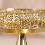 Decorative Fruit Bowl With Stand Gold Large Nestasia