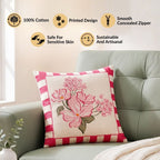 Fuchsia Bloom Cotton Cushion Cover 46x46cm Nestasia