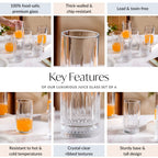 Tall Cocktail Glass Set Of 6 466ml Nestasia