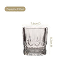 Set Of 6 Vintage Old Fashioned Whiskey Glasses 230ml Nestasia
