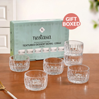 Embossed Side Bowl Set Of 6 160ml Nestasia