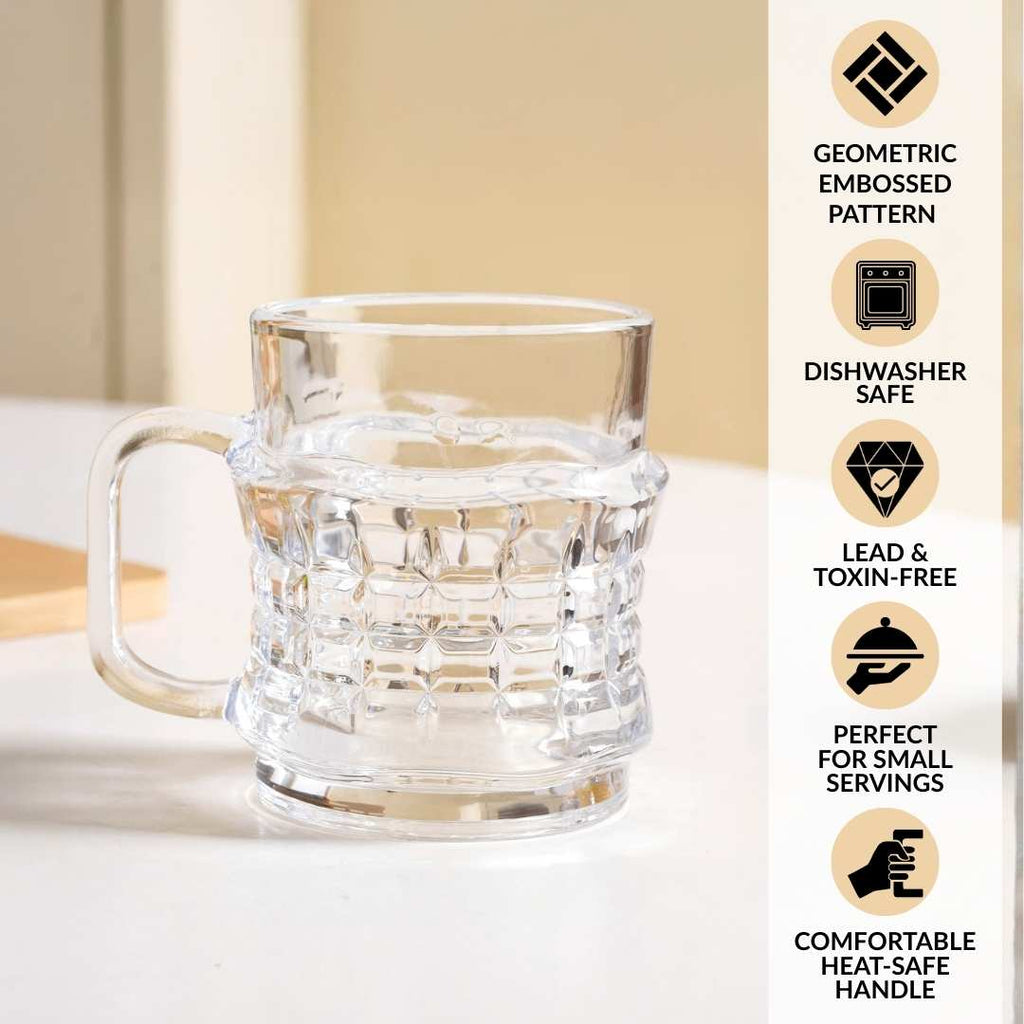 Textured Tea Cup Set Of 6 165ml Nestasia