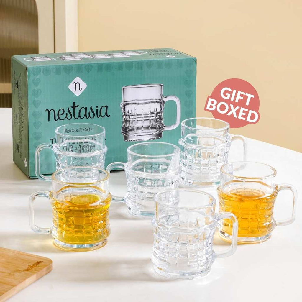 Textured Tea Cup Set Of 6 165ml Nestasia