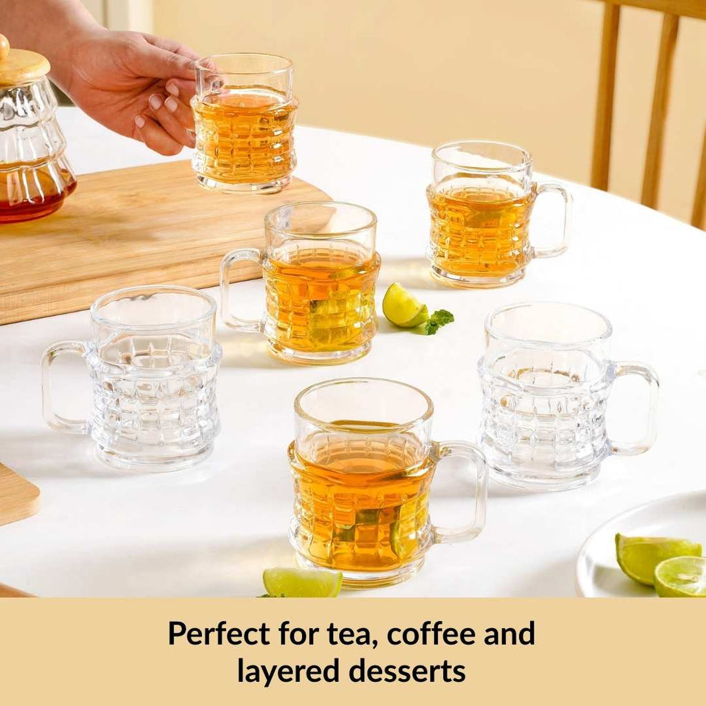Textured Tea Cup Set Of 6 165ml Nestasia