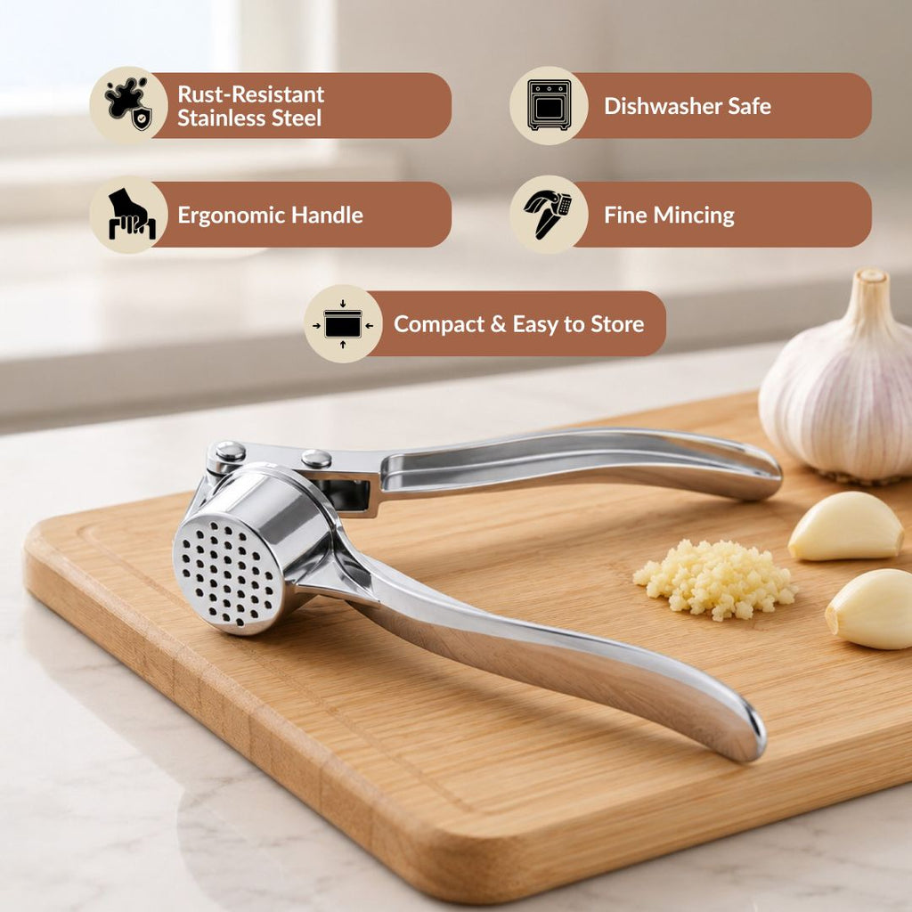 Stainless Steel Garlic Crusher Press Nestasia