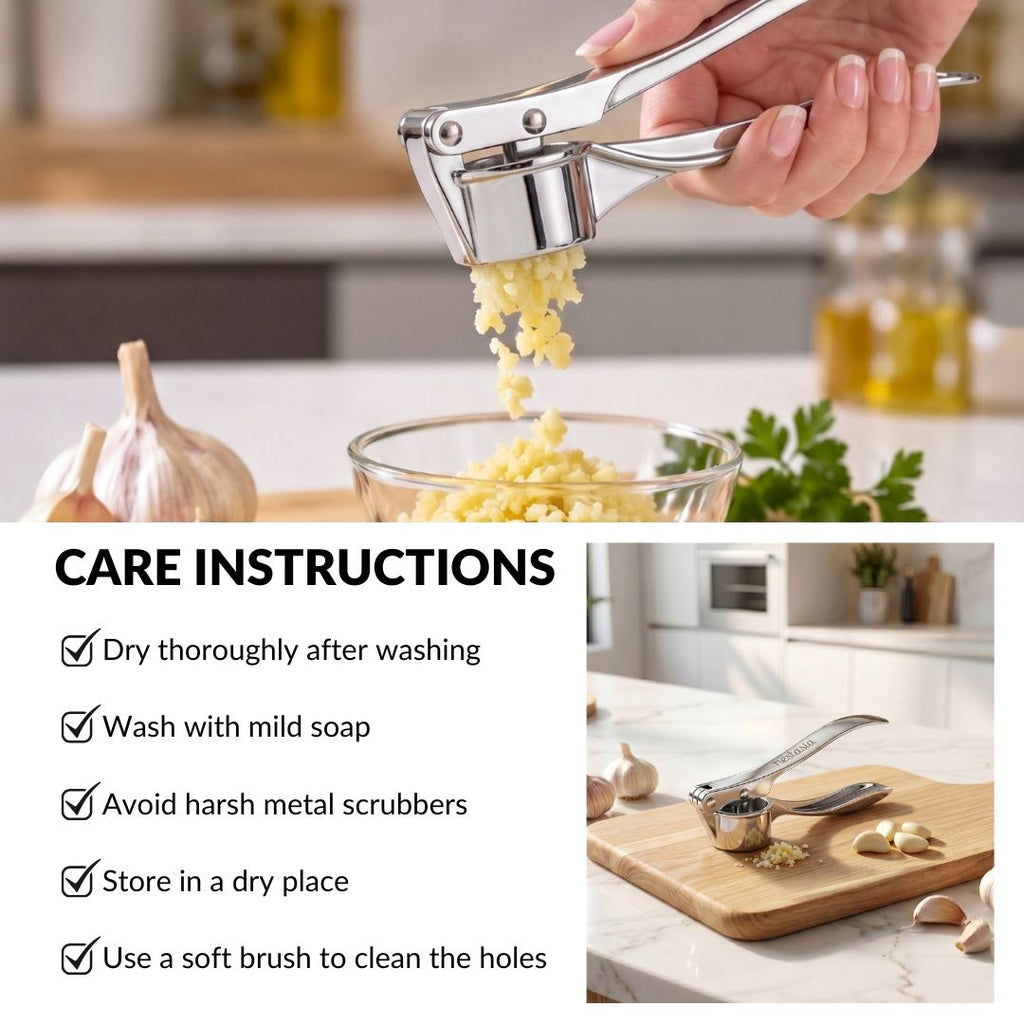 Stainless Steel Garlic Crusher Press Nestasia