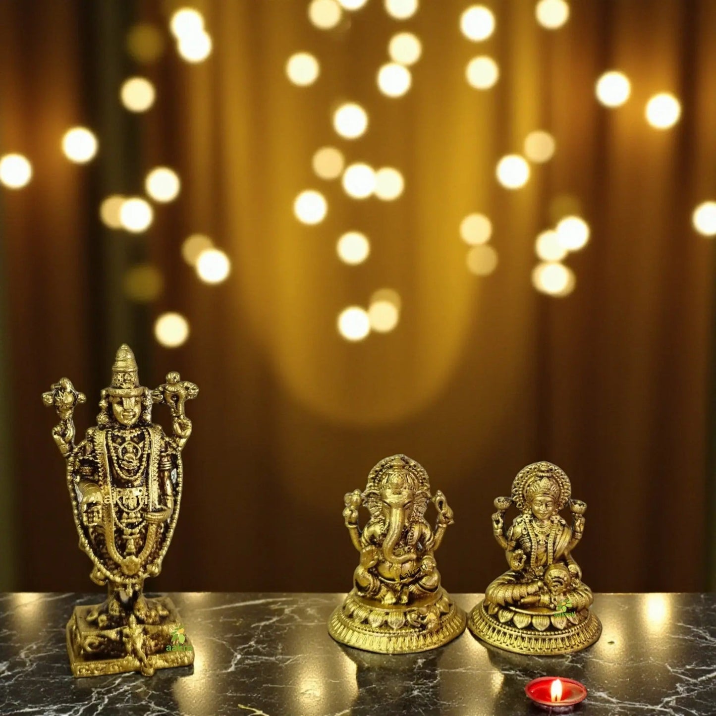 Handcrafted Brass Balaji Murti | Lord Venkateshwara Idol | Spiritual Decor for Home, Office, Mandir | Religious Gift | Gift Hamper