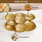 Large Clustered Bowls Platter Gold Nestasia