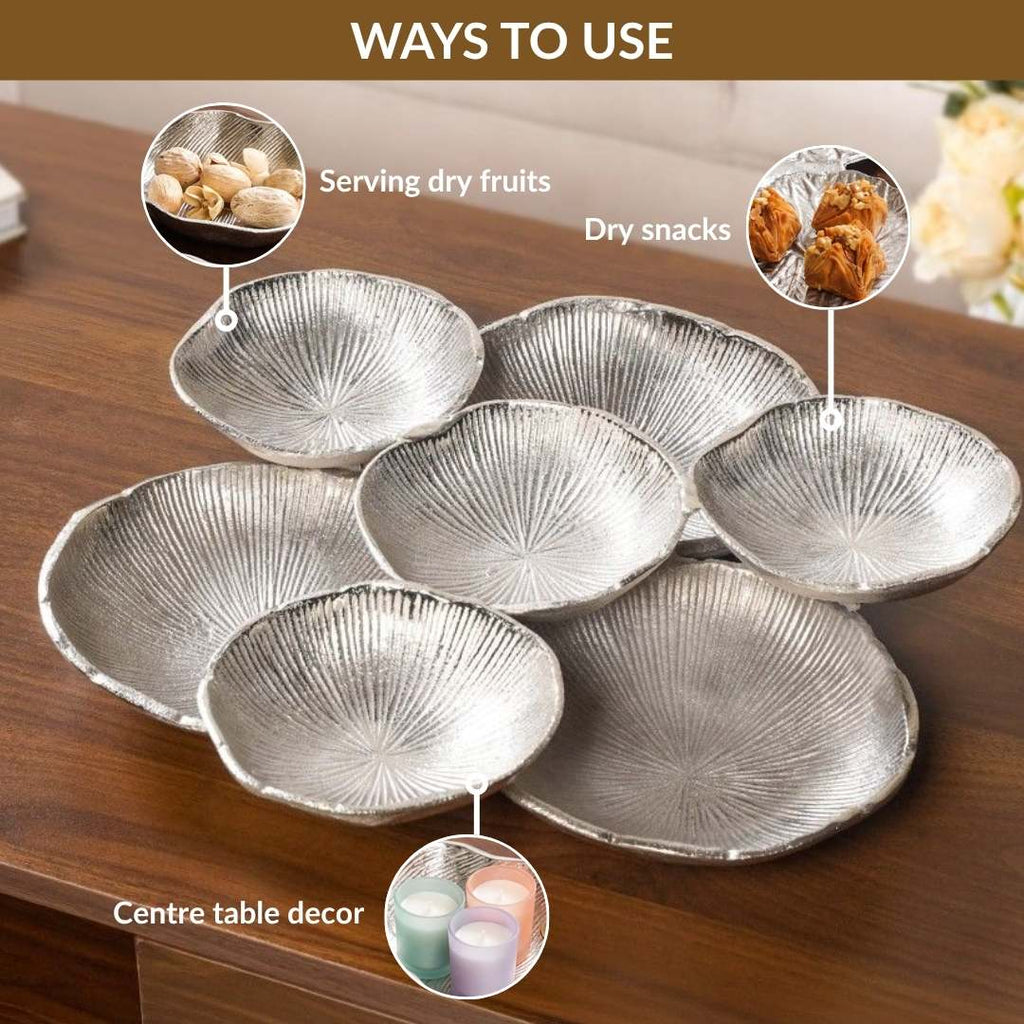 Clustered Bowls Large Platter Silver Nestasia