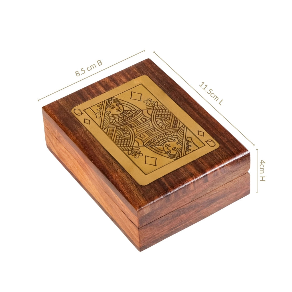 King And Queen Card Holder Set Of 2 With Playing Cards Nestasia