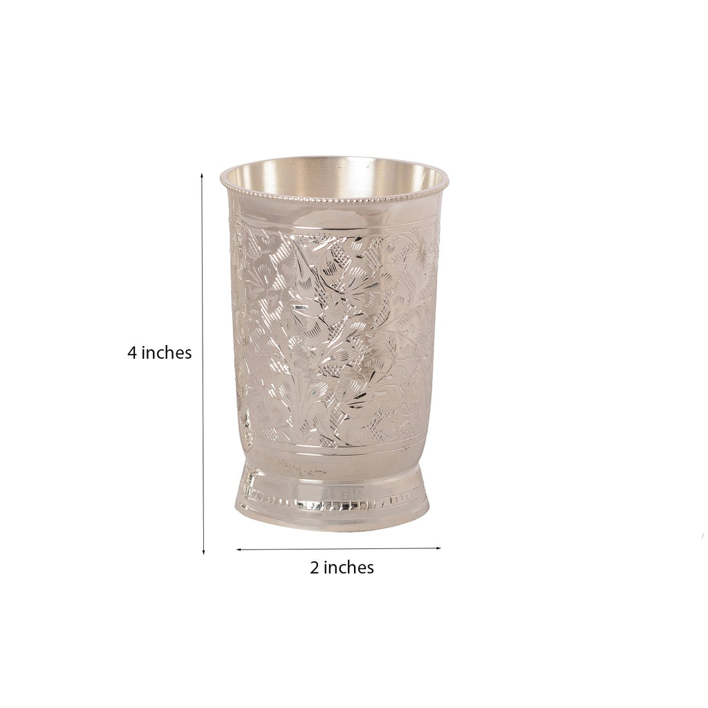 German Silver 2 Glass Set with Velvet Box Kafalo