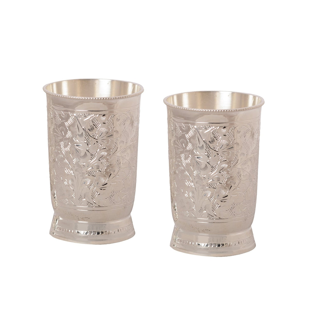 German Silver 2 Glass Set with Velvet Box Kafalo