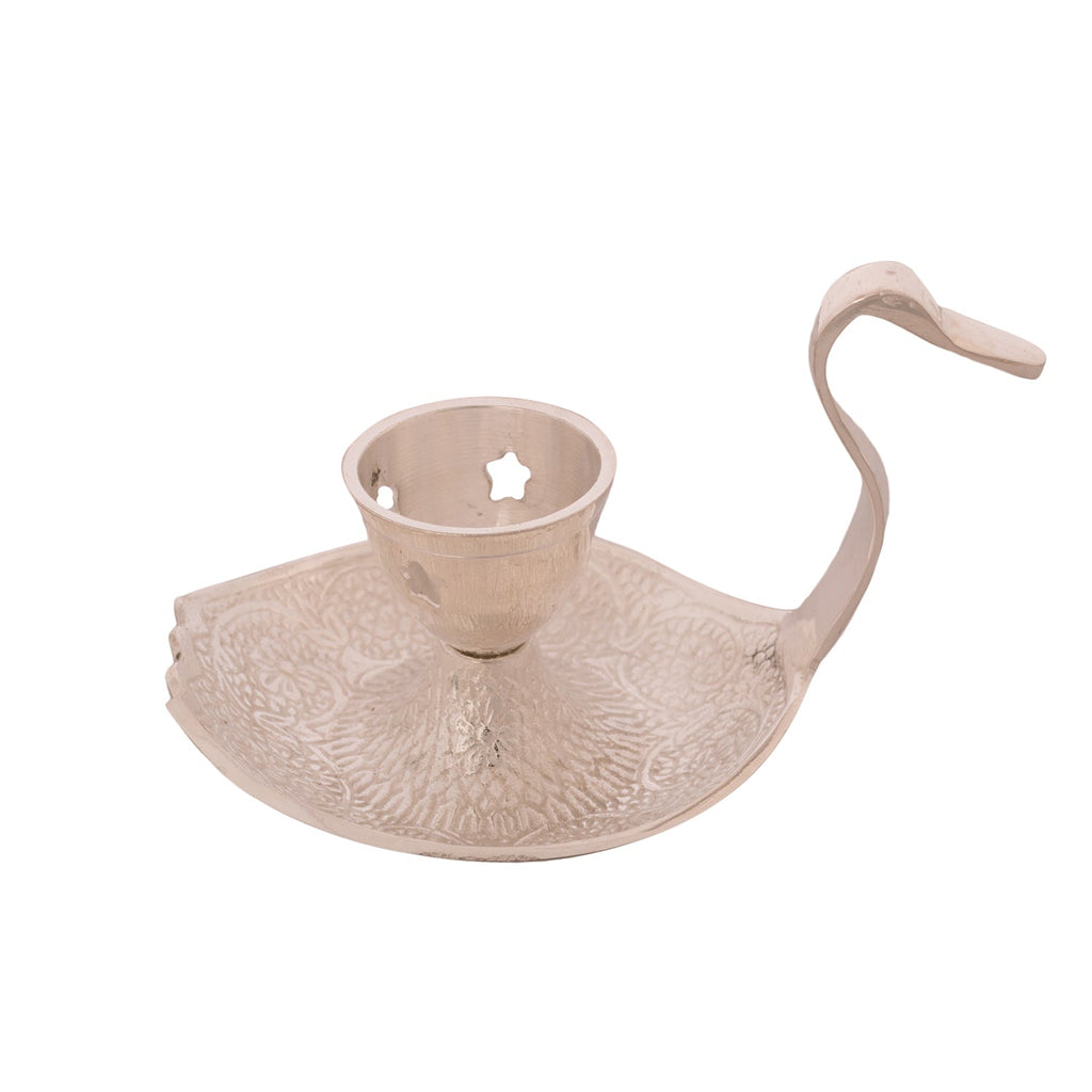 German Silver Swan Diya Holder with Velvet Box Kafalo