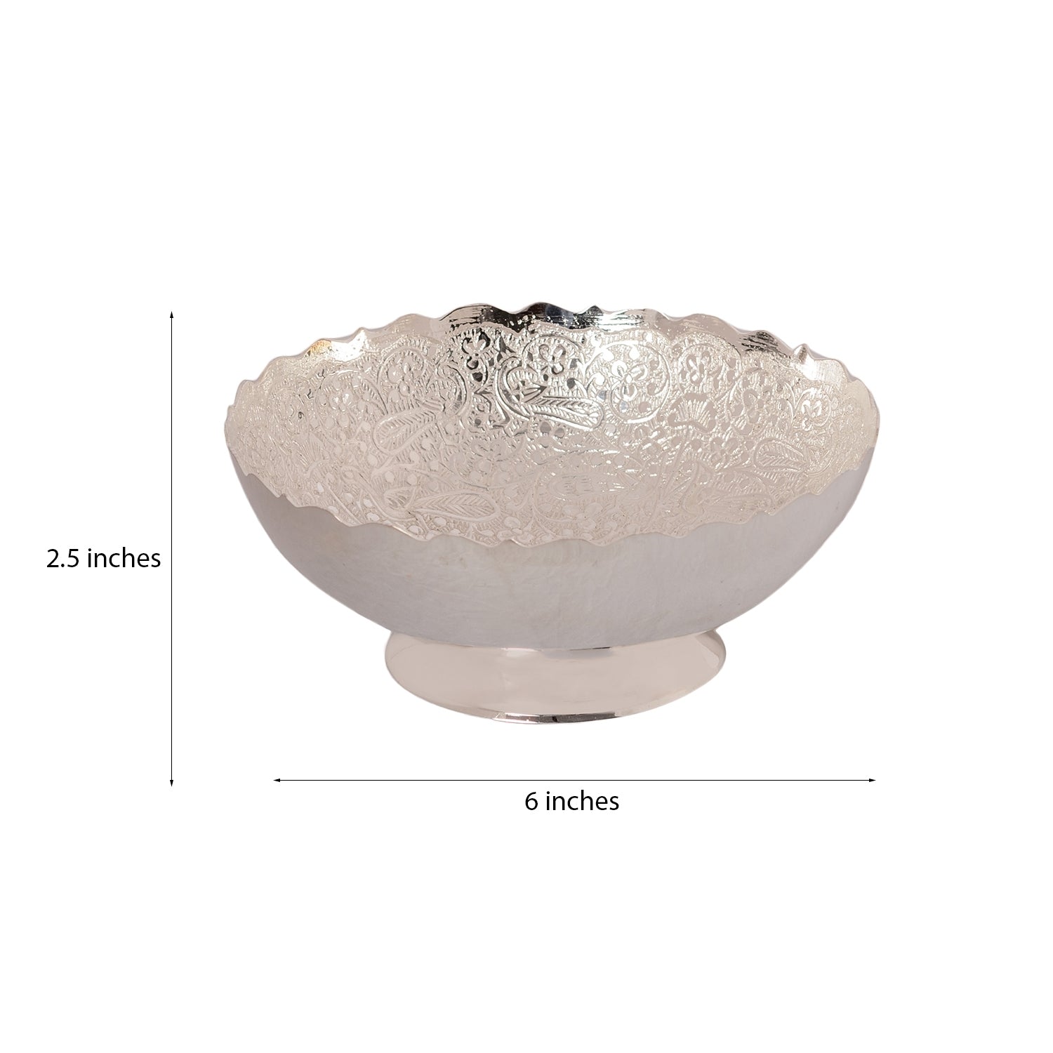 German Silver Multiutility Round Decorative Platter With Velvet Box Kafalo
