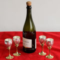 German Silver Wine Glass Set of 4 with Velvet Box Kafalo