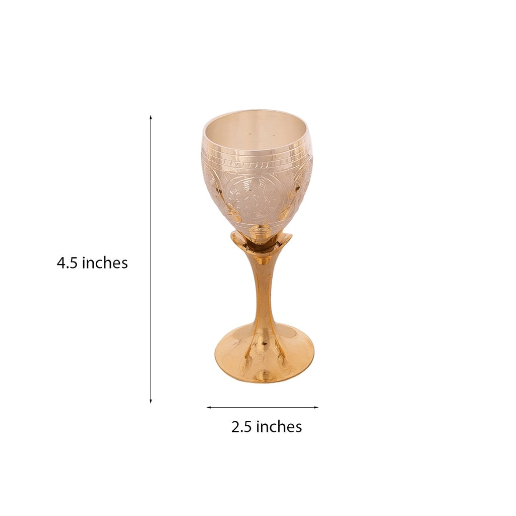 German Silver Wine Glass Set of 4 with Velvet Box Kafalo