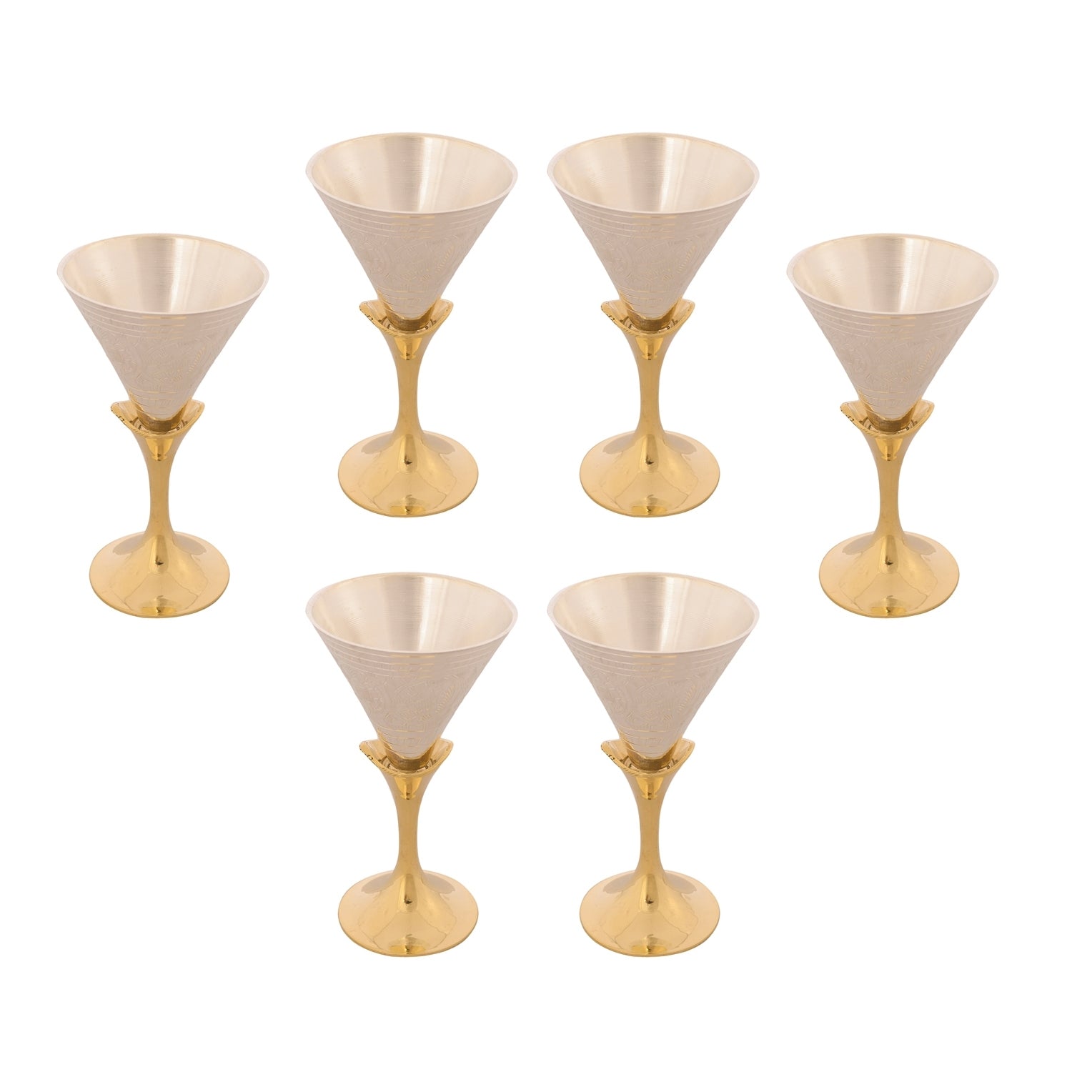 German Silver Exquisite Wine Glass Set of 6 with Velvet Box Kafalo