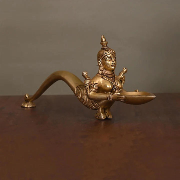 Brass Naag Kanya Pooja Spoon (10 Inch) Vedansh Craft