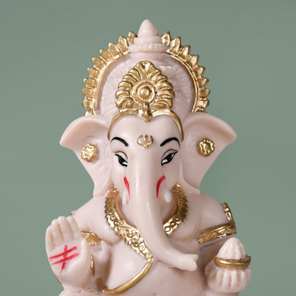 Small Vighnaharta Ganesh Murti Pink 9cm Nestasia