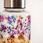 Garden Rose Large Glass Water Bottle 1000ml Nestasia