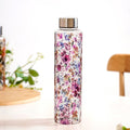 Garden Rose Large Glass Water Bottle 1000ml Nestasia