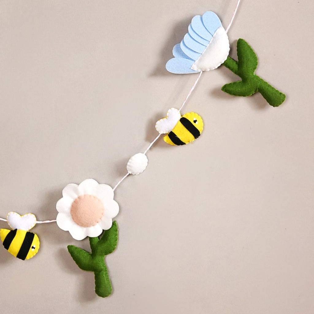 Garden Theme Bunting Wall Hanging For Nursery Room Nestasia