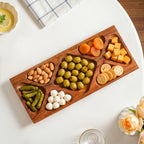 Nero Sectioned Serving Platter 43x18cm Nestasia