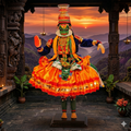 Kathakali Figurine (Krishna) | Kerala Handicraft Doll Kafalo