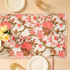 Blush Chinoiserie Dining Table Runner 182x40cm Nestasia
