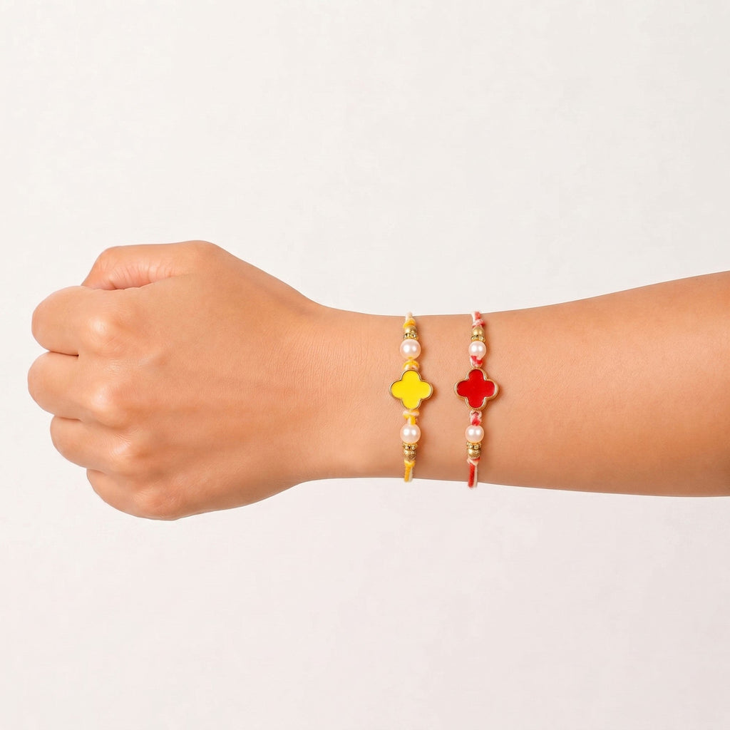 Classic Clover Mauli Rakhi Gift Set Nestasia