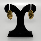 Black Gemstone Drop Earrings Nestasia